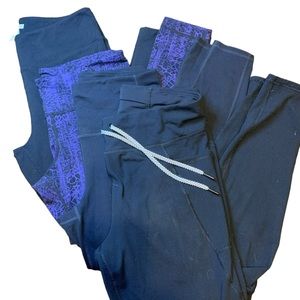 4 legging bundle. Various brands. All in Good Used Condition 25-27" full length